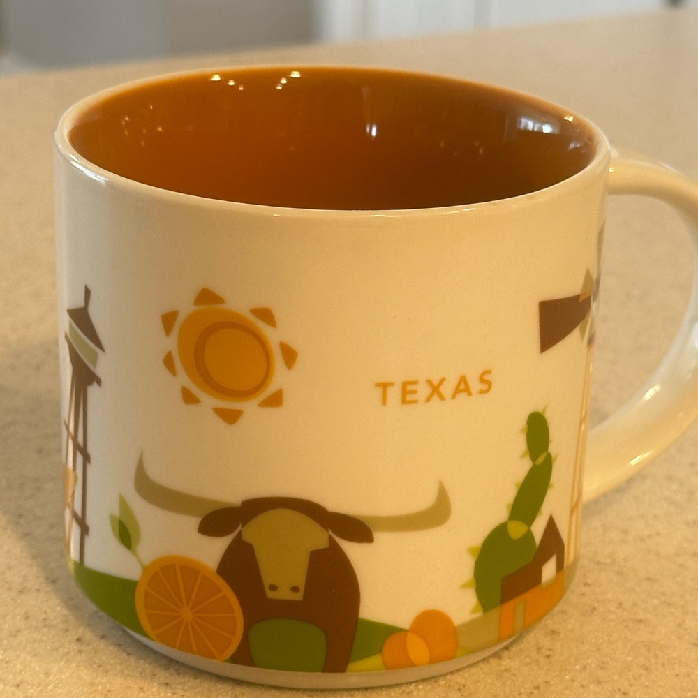 Starbucks Orange and Cream Texas Mug Dining Collection